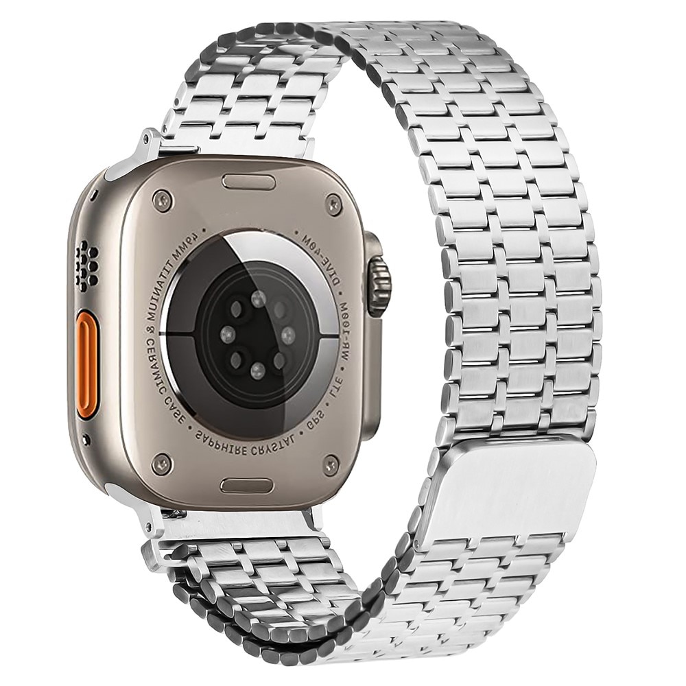 Apple Watch 44mm Business Magnetic Armband zilver