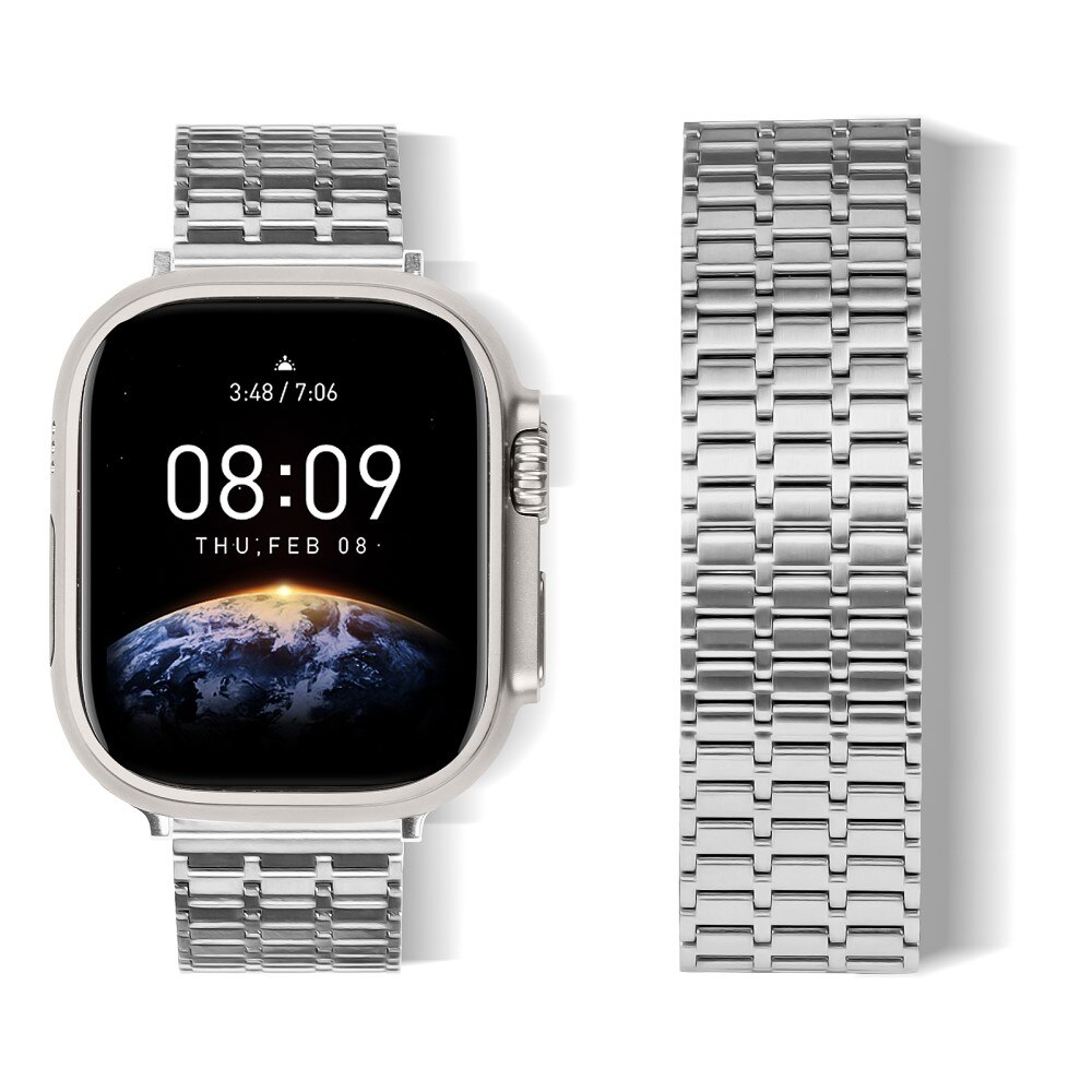 Apple Watch 44mm Business Magnetic Armband zilver