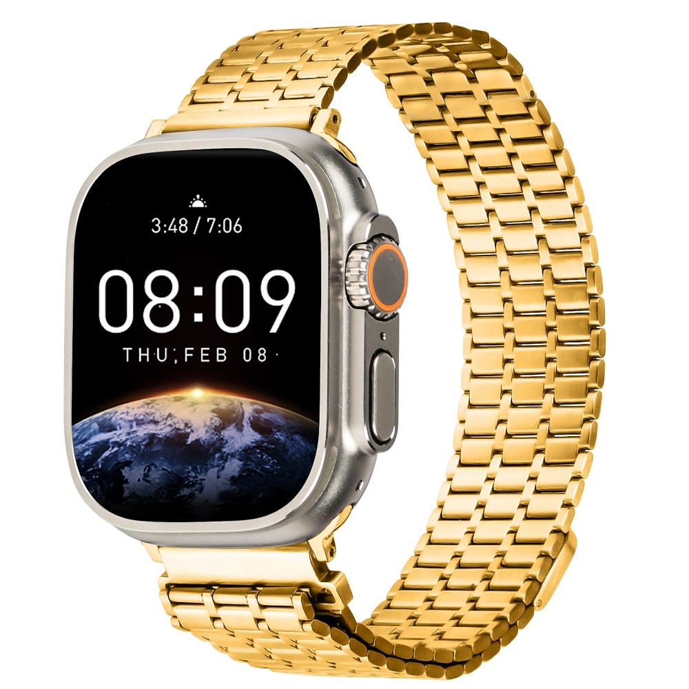 Apple Watch 45mm Series 9 Business Magnetic Armband goud