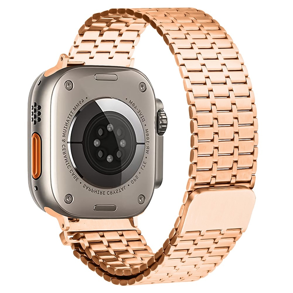 Apple Watch 45mm Series 7 Business Magnetic Armband rosé goud