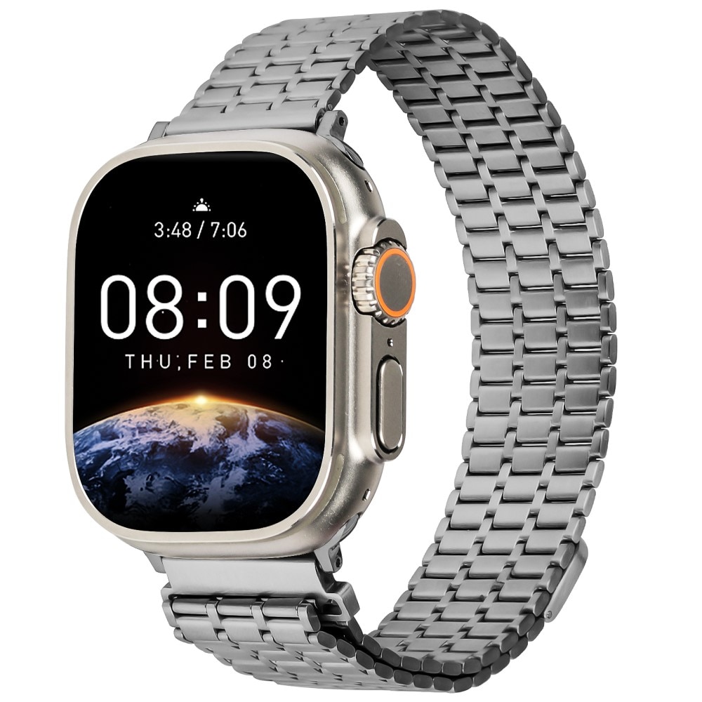 Apple Watch 42/44/45mm Business Magnetic Armband grijs