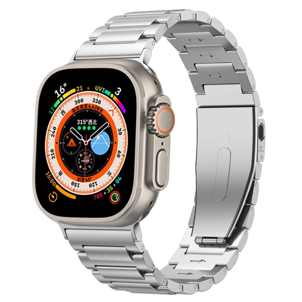 Apple Watch 44mm Titanium Armband zilver