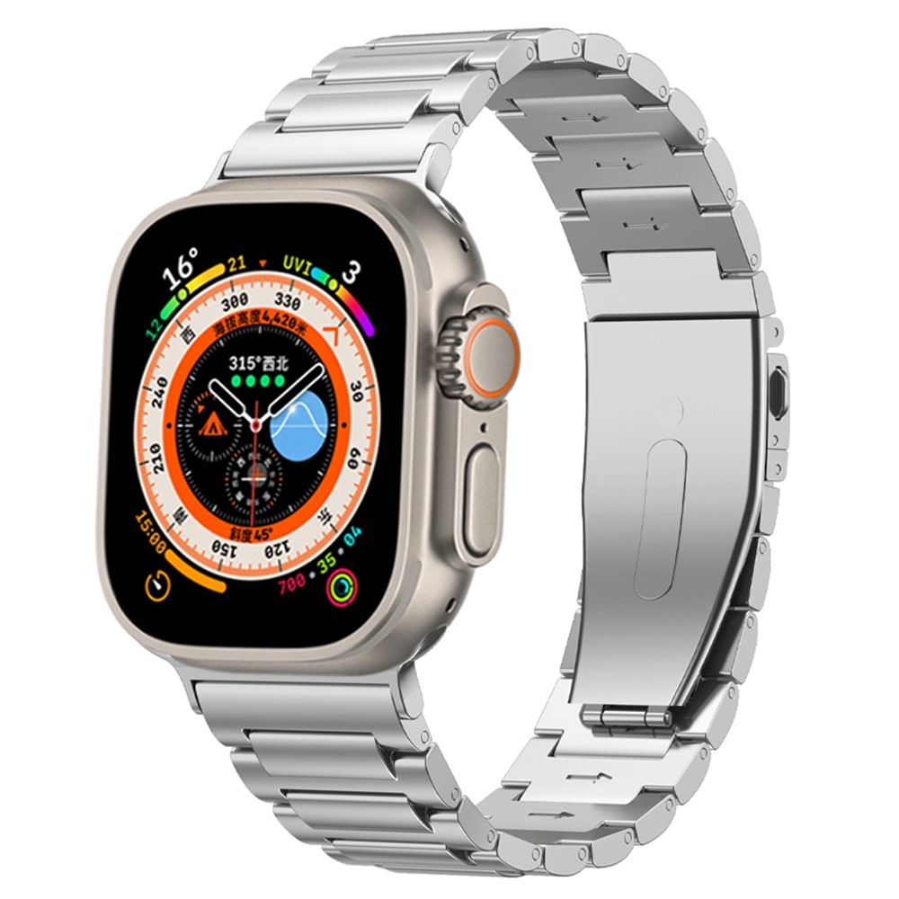 Apple Watch 45mm Series 7 Titanium Armband zilver