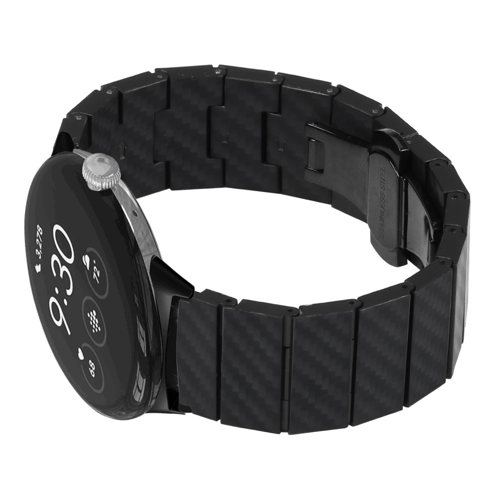 Google Pixel Watch Schakelarmband Koolstofvezel zwart