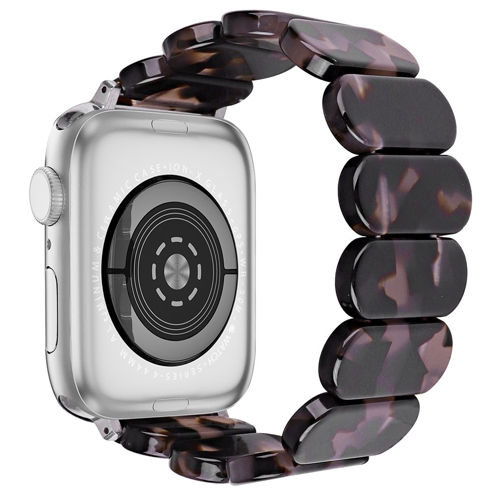 Apple Watch 45mm Series 9 Elastisch hars armband zwart/grijs