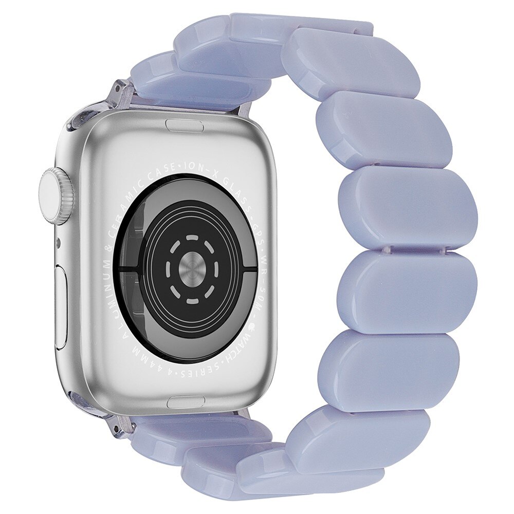 Apple Watch SE 44mm Elastische resinarmband paars