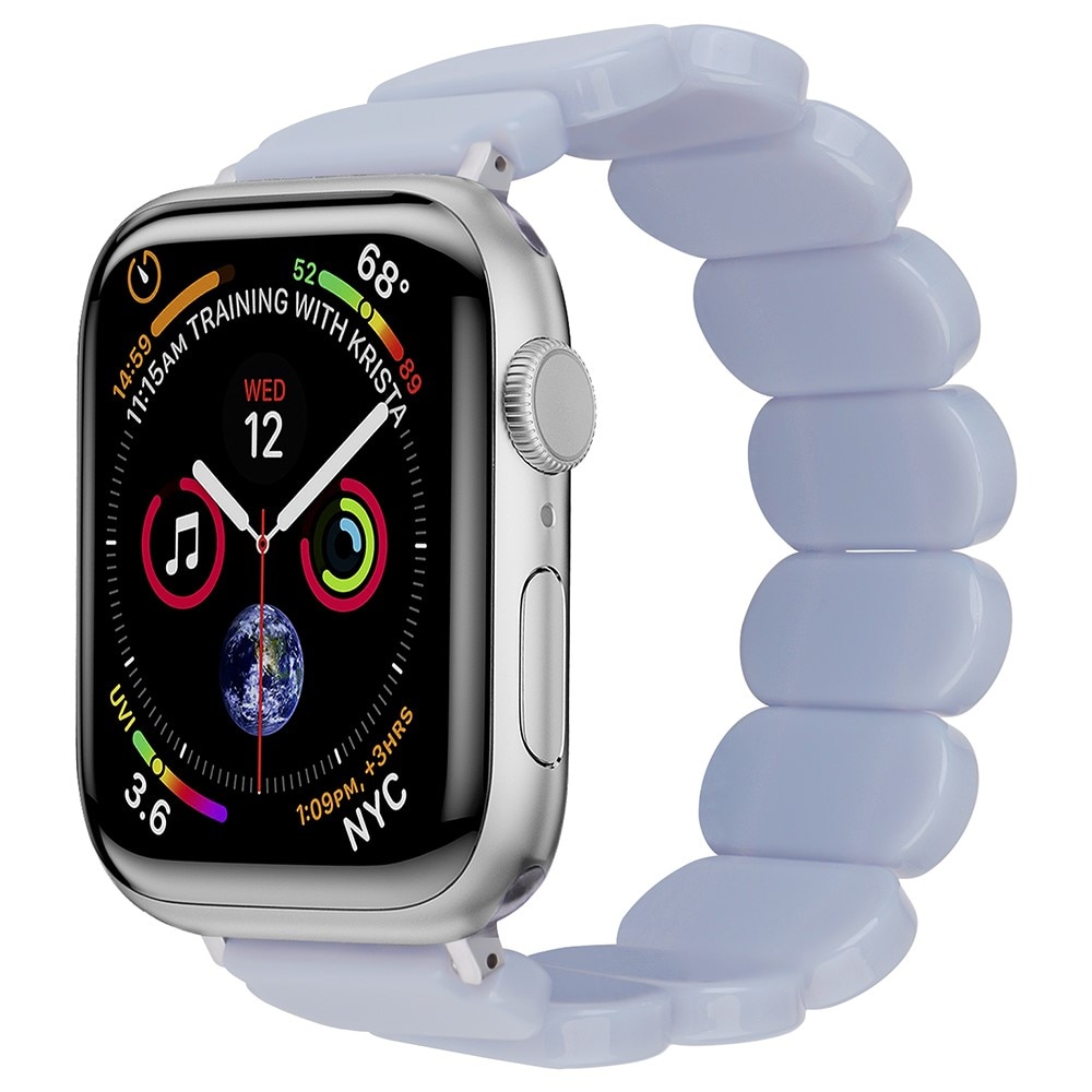 Apple Watch 44mm Elastische resinarmband paars