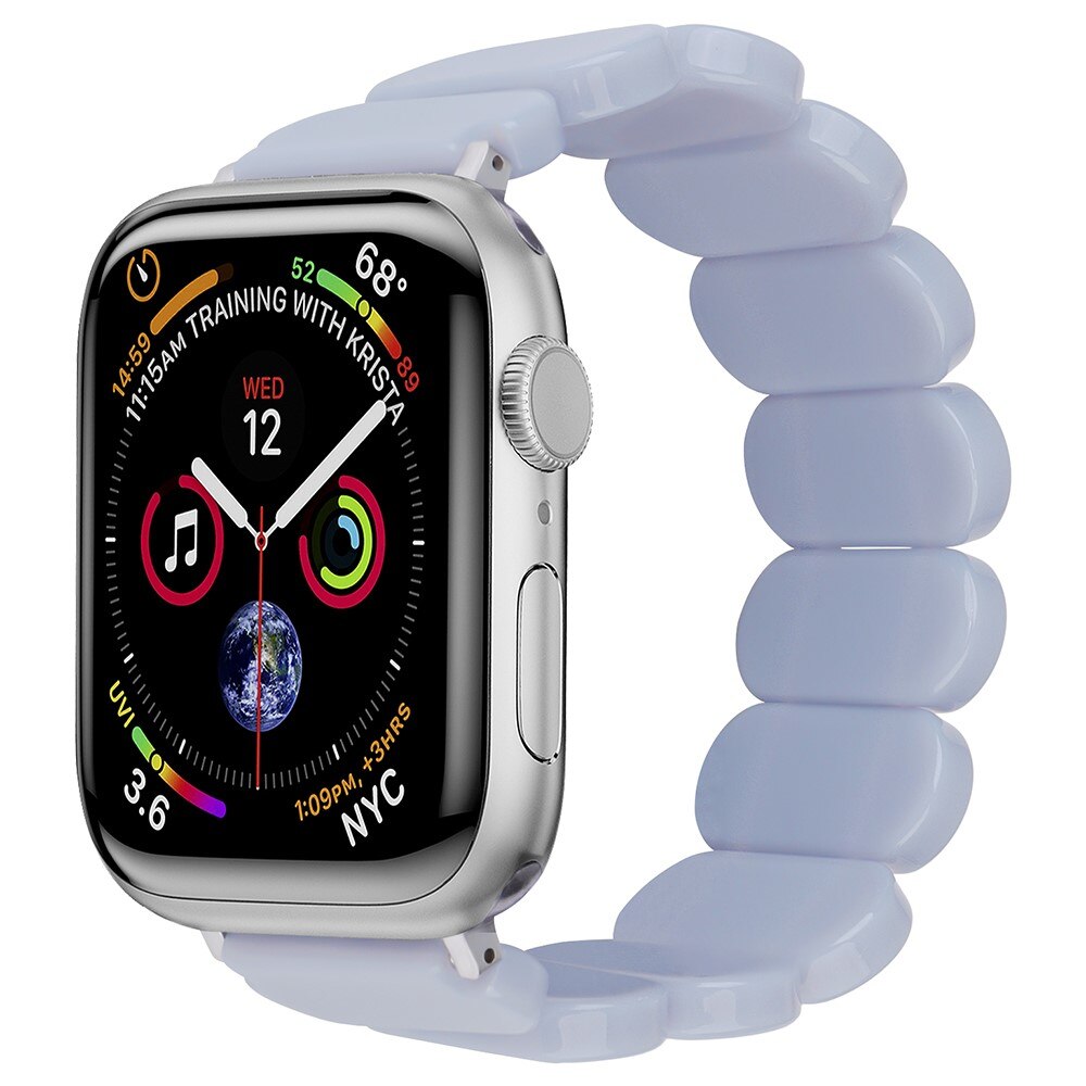 Apple Watch 45mm Series 8 Elastische resinarmband paars