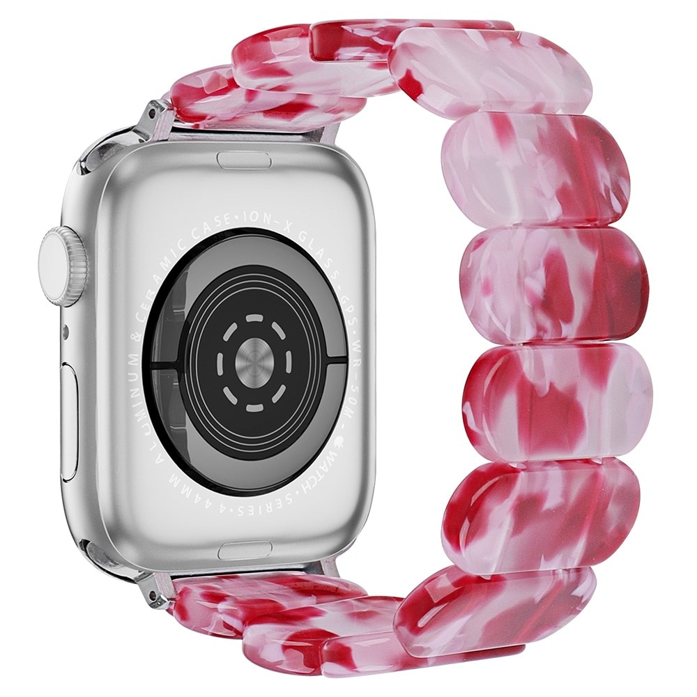Apple Watch 45mm Series 9 Elastisch hars armband roze mix
