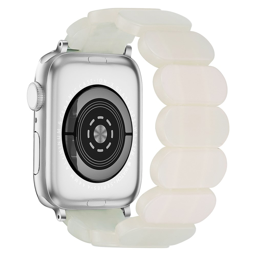 Apple Watch 40mm Elastische resinarmband wit