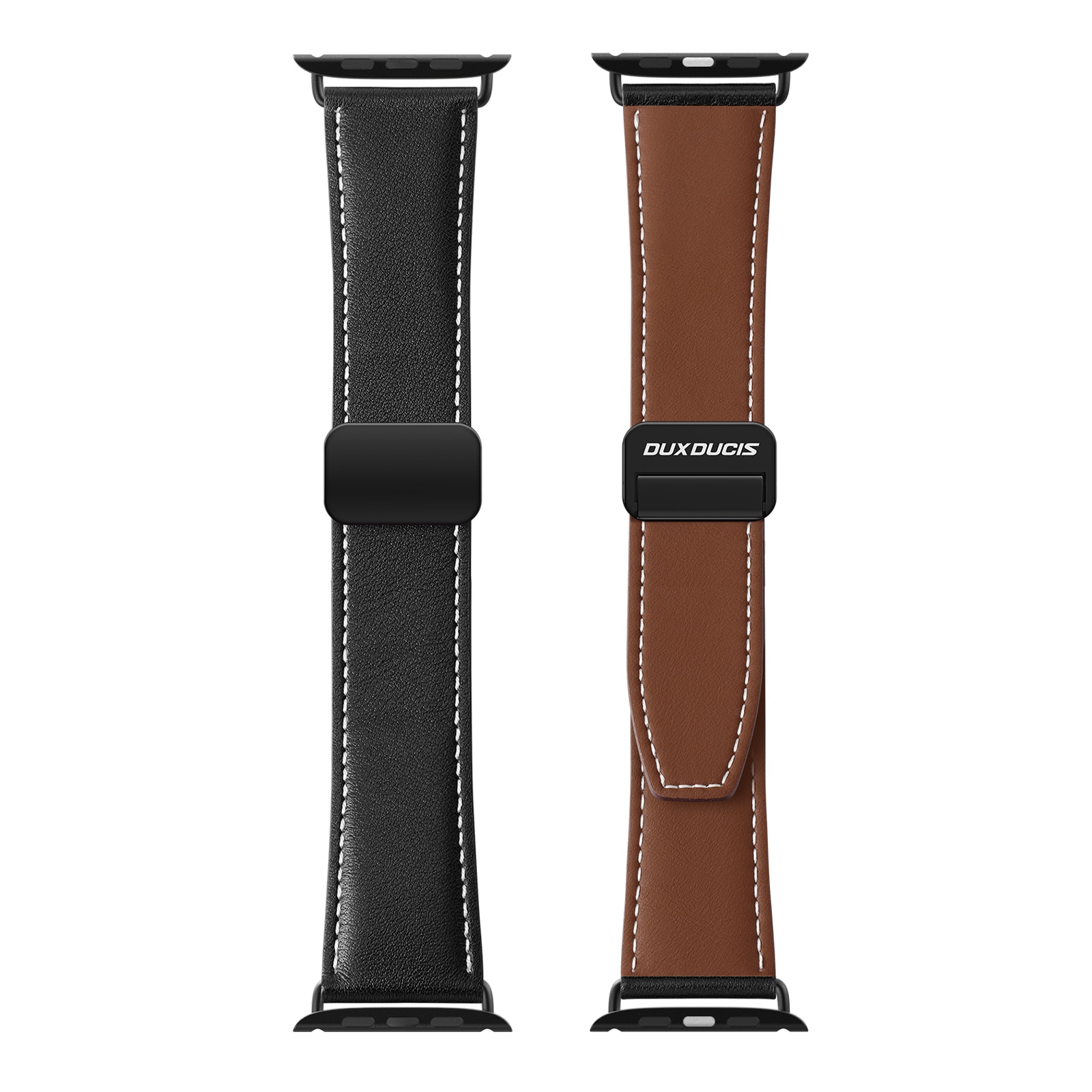 Leren Horlogeband Apple Watch Series 11 42mm Zwart