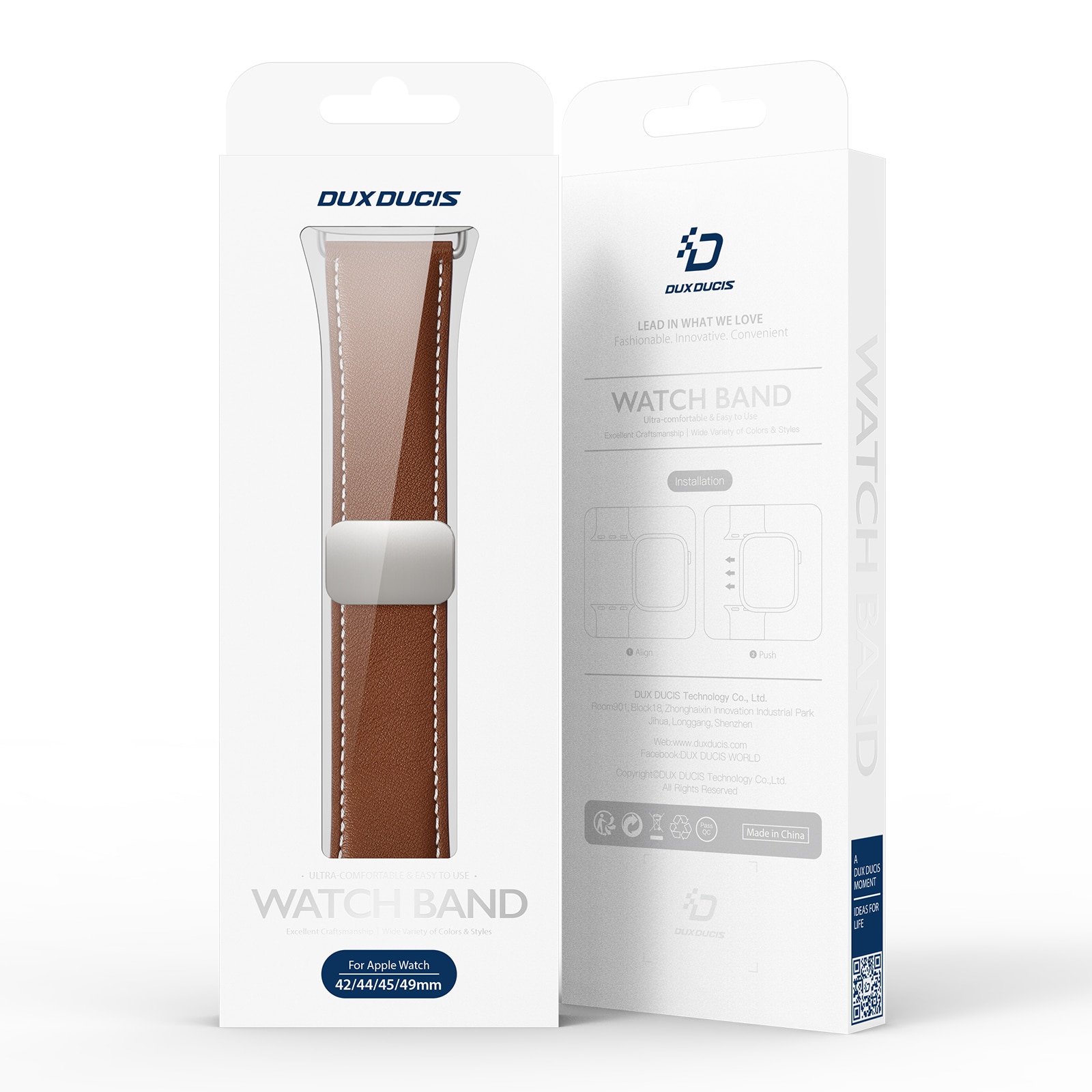 Leren Horlogeband Apple Watch Series 11 42mm Bruin