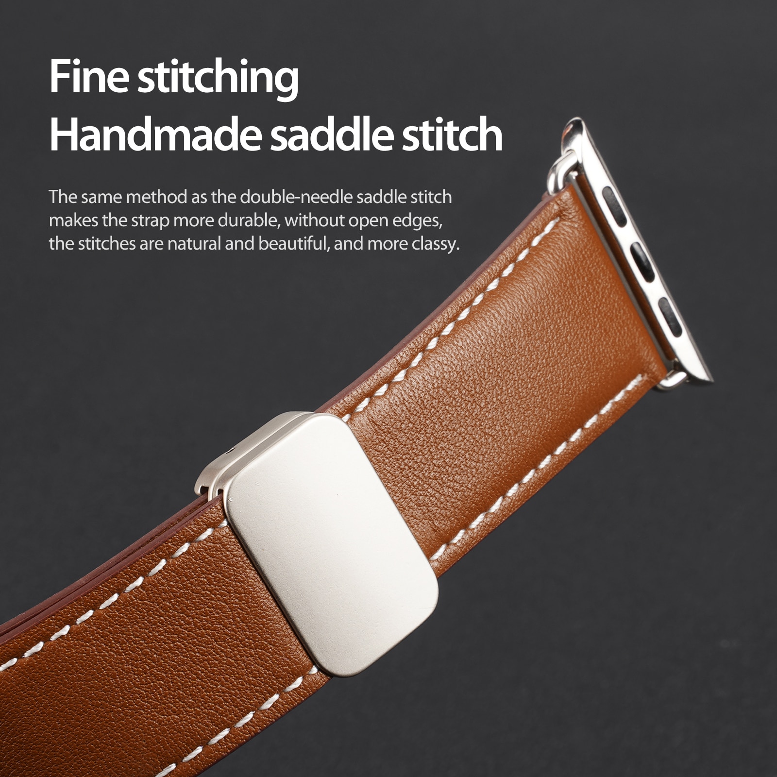 Leren Horlogeband Apple Watch Series 11 42mm Bruin