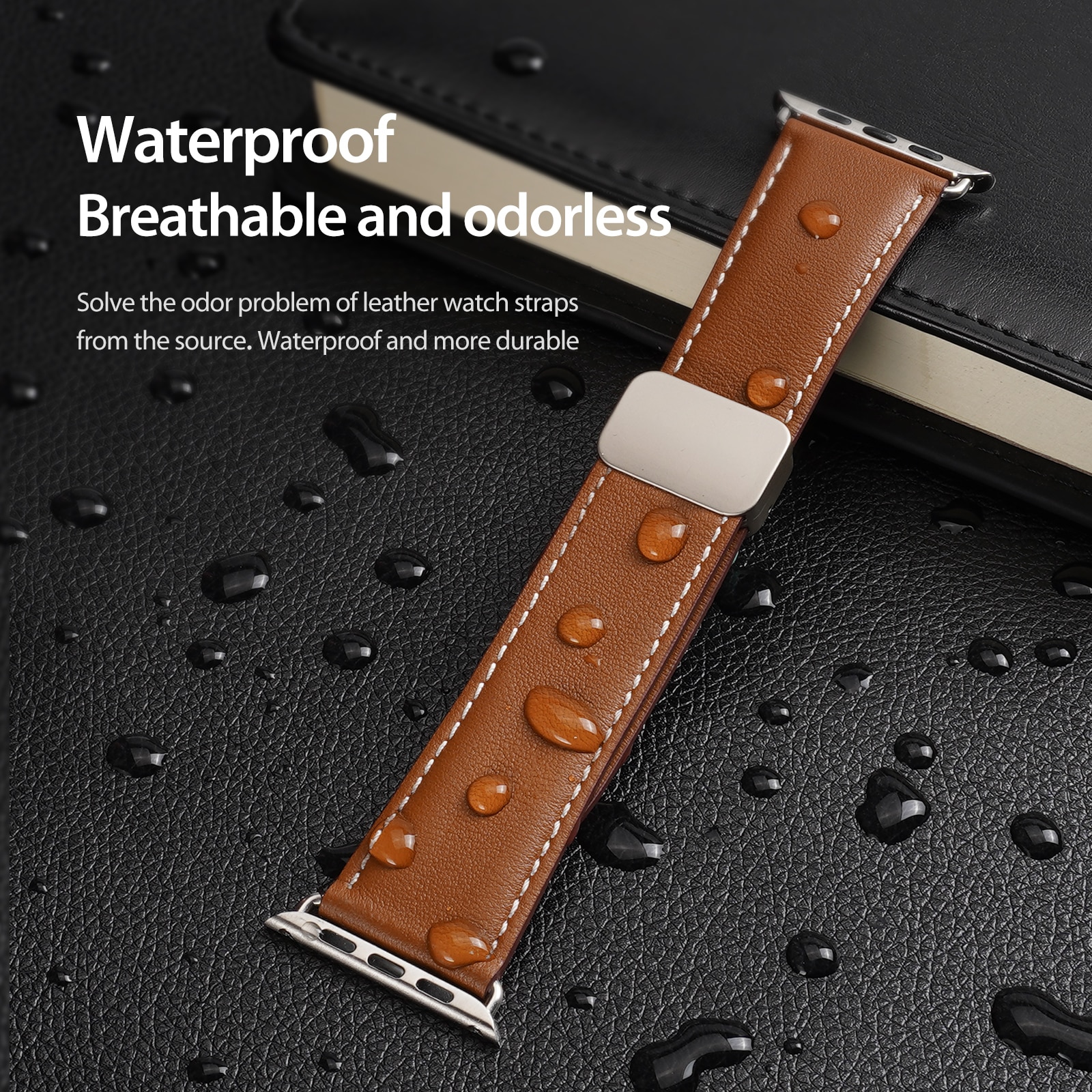 Leren Horlogeband Apple Watch Series 11 46mm Bruin