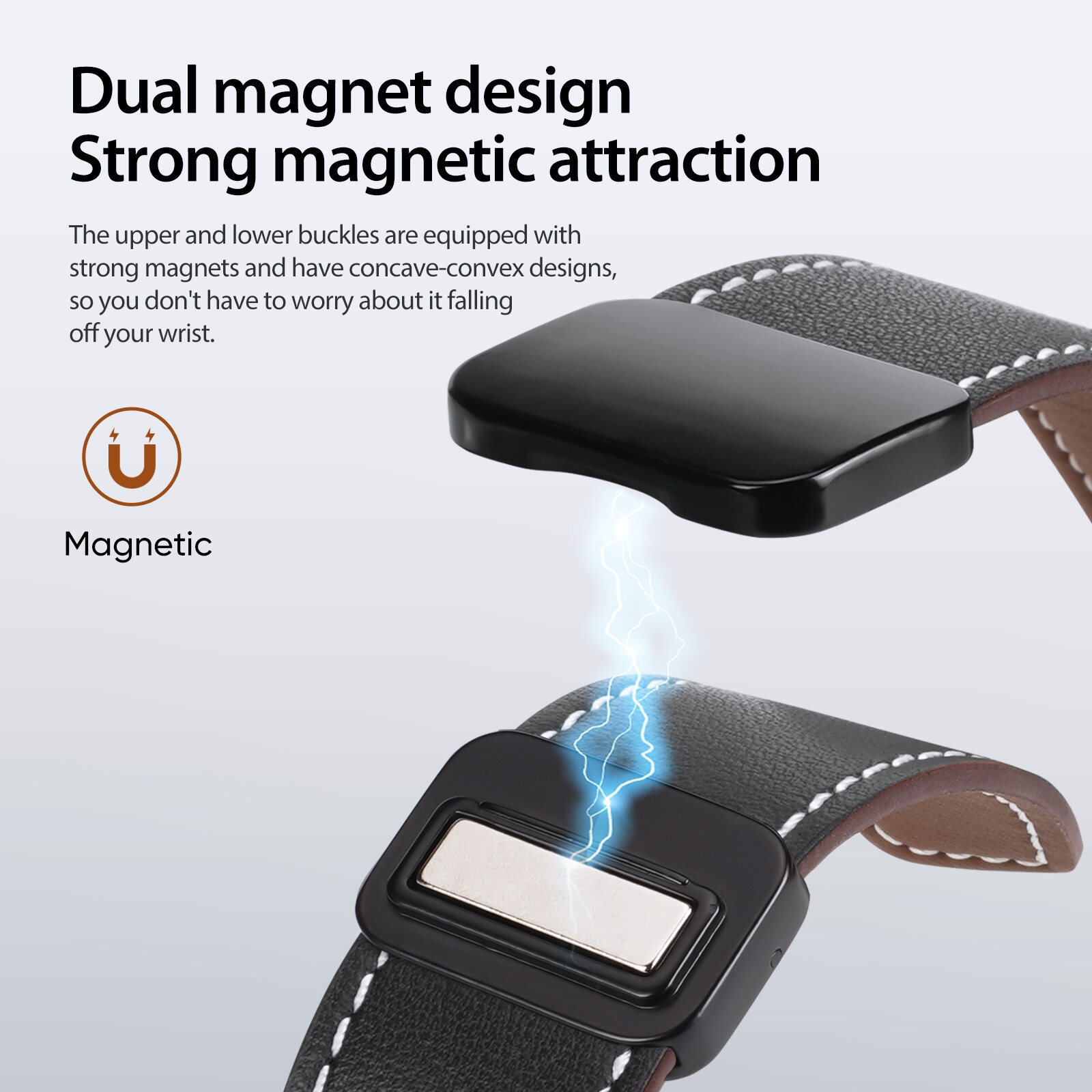 Leren Horlogeband Apple Watch Series 11 46mm Bruin