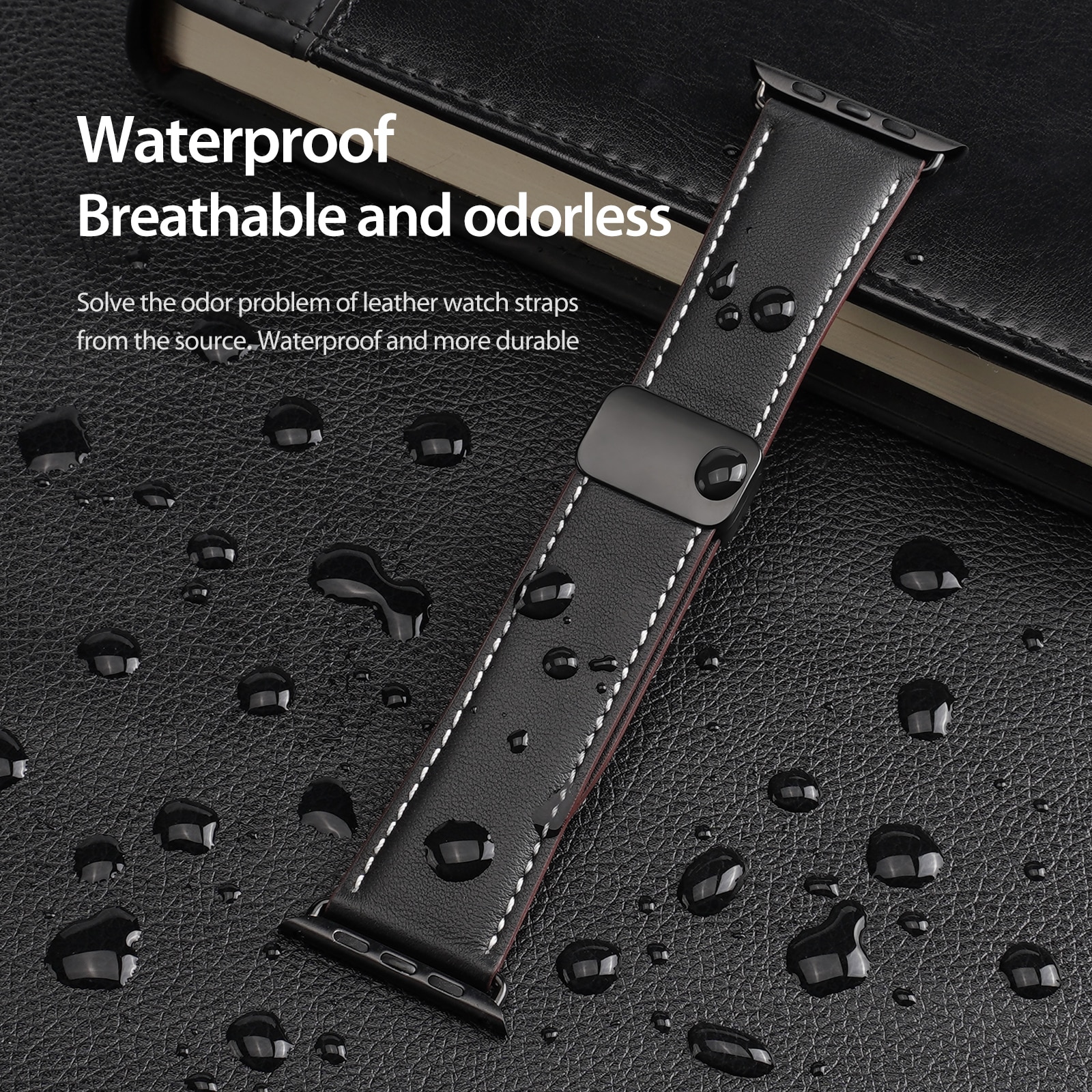 Leren Horlogeband Apple Watch Series 11 46mm Bruin