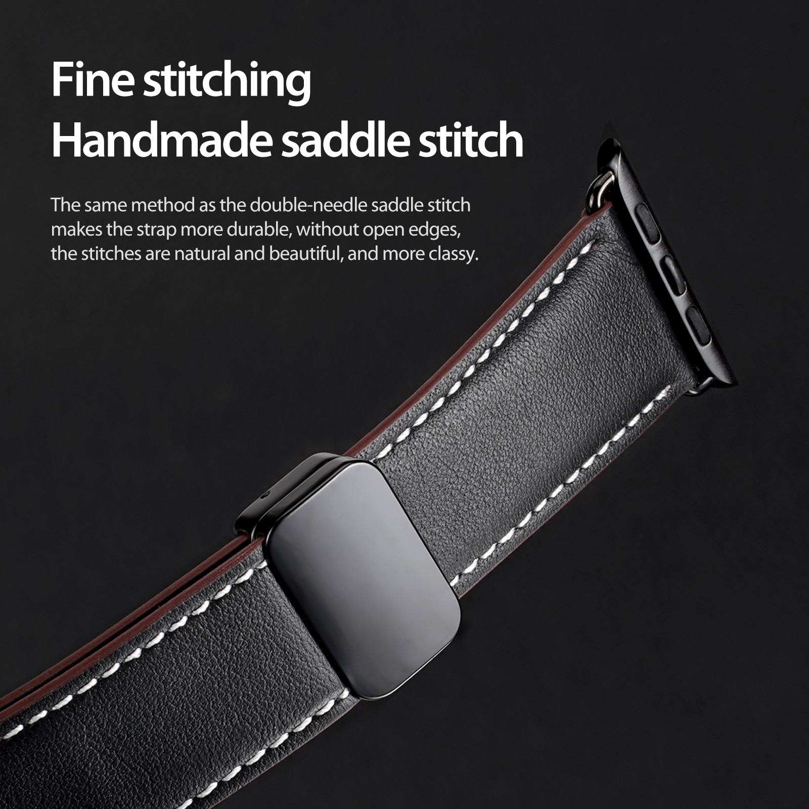 Leren Horlogeband Apple Watch Series 11 46mm Bruin