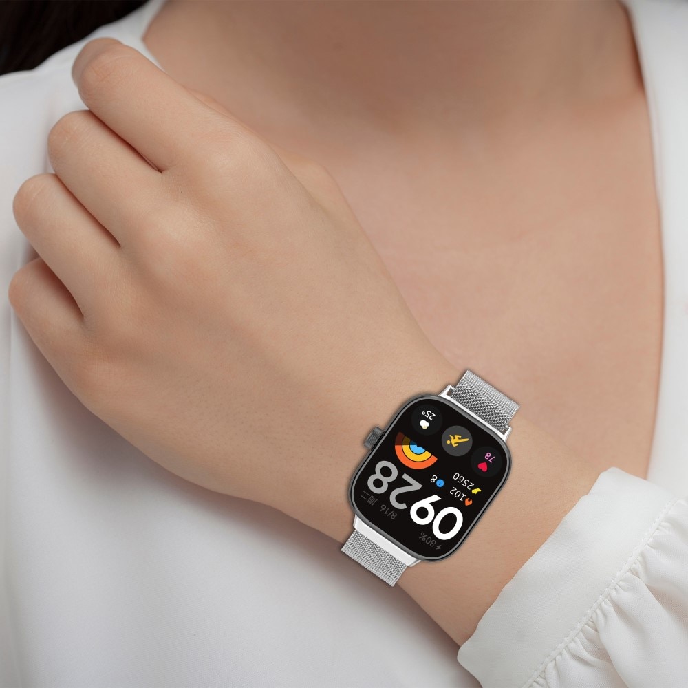 Xiaomi Redmi Watch 4 Milanese bandje zilver