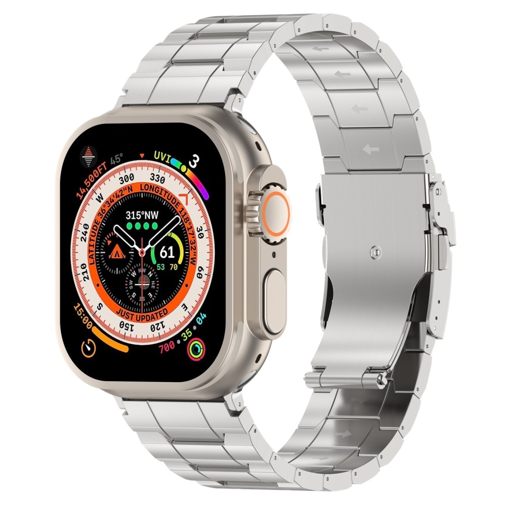 Elevate Titanium Armband Apple Watch 41mm Series 7 zilver