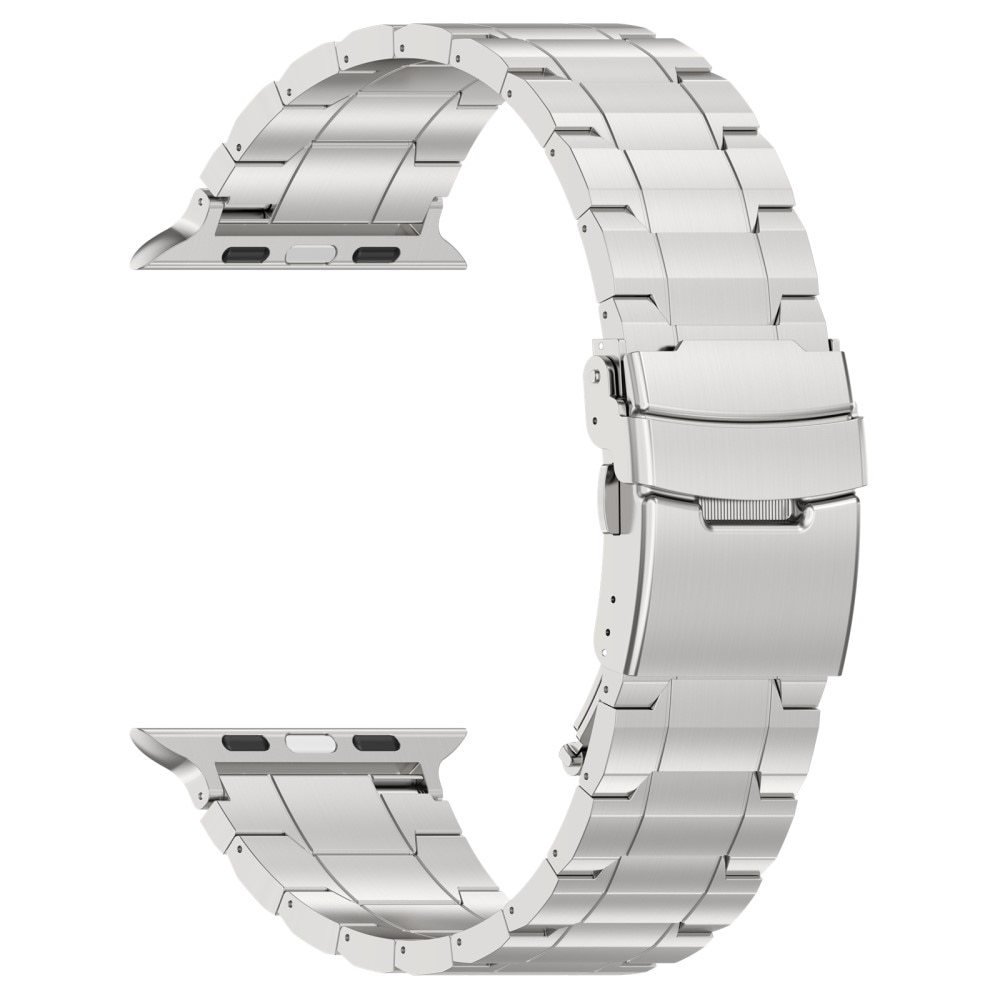 Elevate Titanium Armband Apple Watch 41mm Series 9 zilver