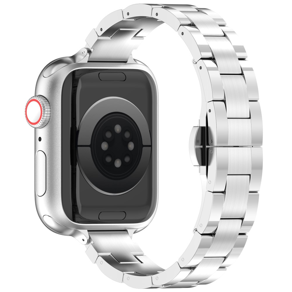 Smal Titanium Bandje Apple Watch 41mm Series 7 zilver