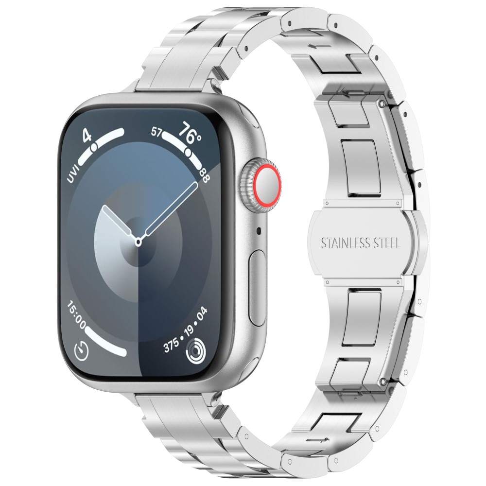 Smal Titanium Bandje Apple Watch 45mm Series 8 zilver