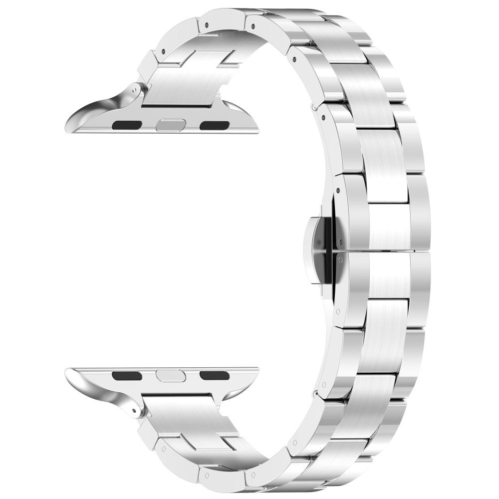 Smal Titanium Bandje Apple Watch 45mm Series 8 zilver