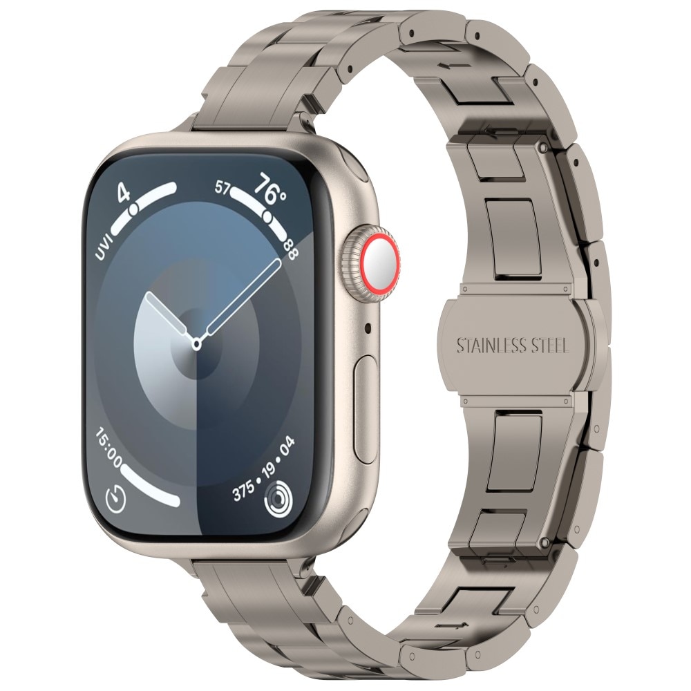 Smal Titanium Bandje Apple Watch 45mm Series 9 titan