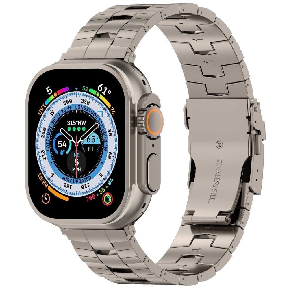 Race Titanium Armband Apple Watch 45mm Series 9 grijs