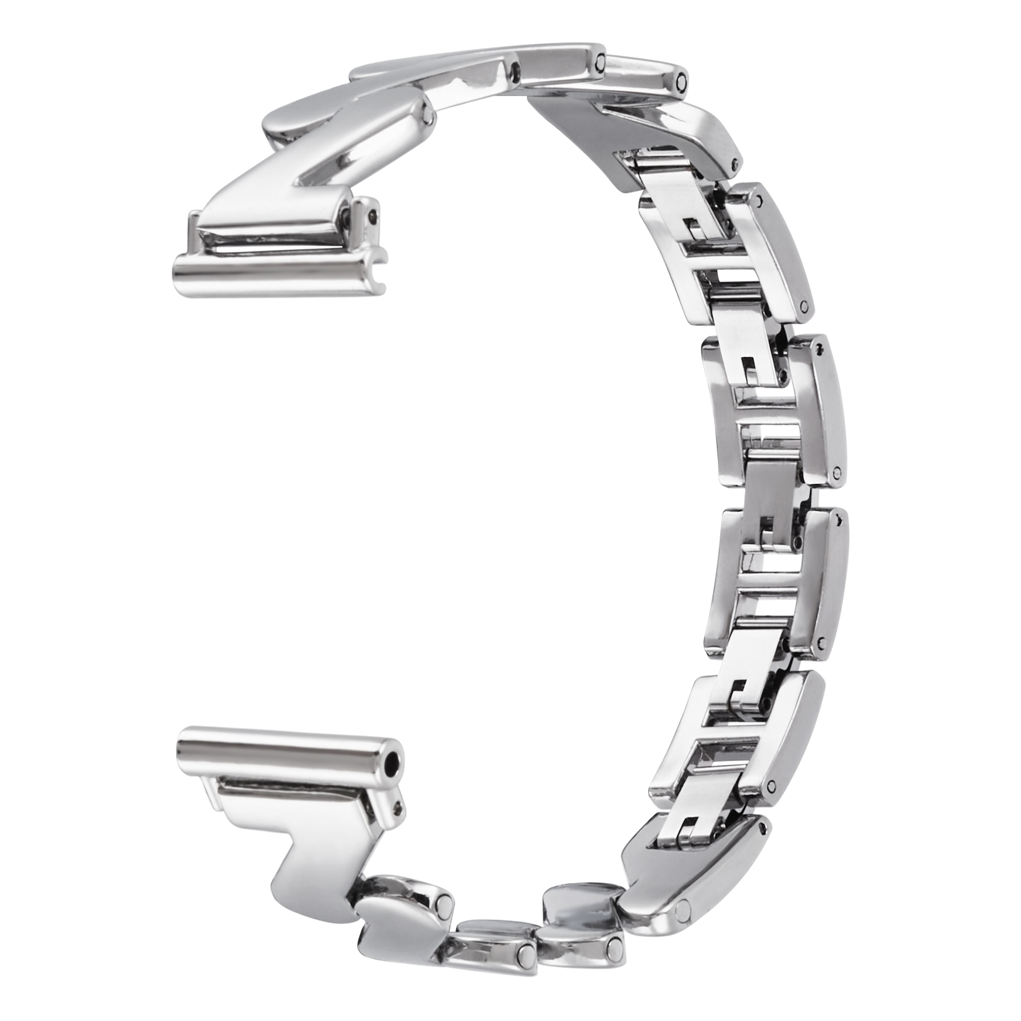 Universal 20mm Golvend Metalen Armband zilver