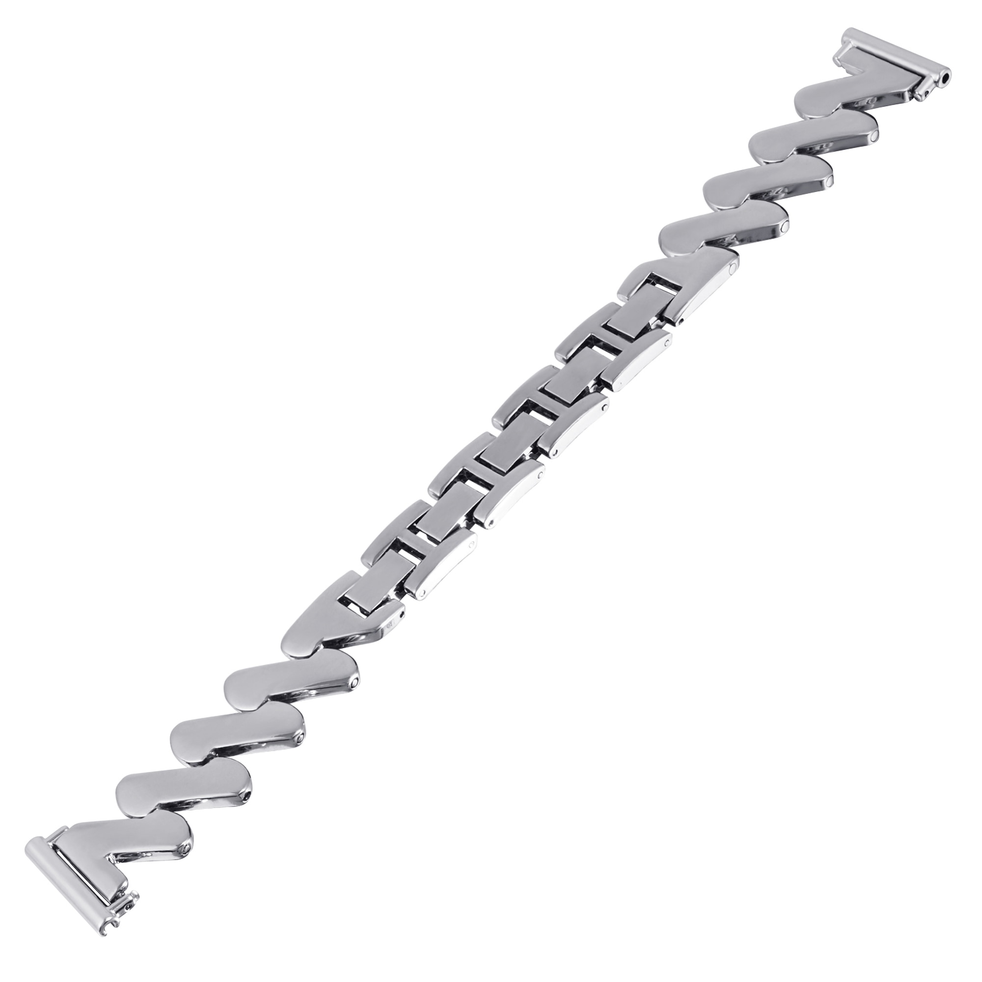 Universal 20mm Golvende Metalen Armband zilver