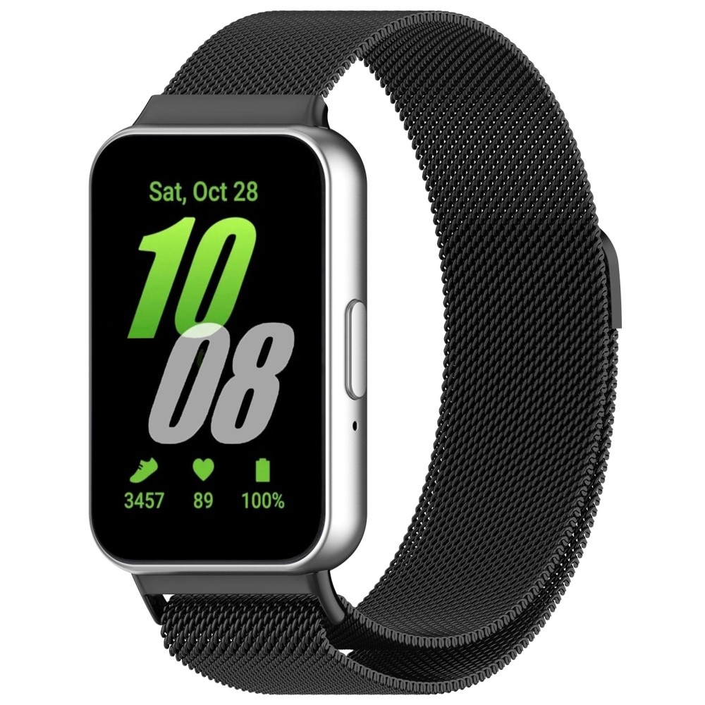 Samsung Galaxy Fit 3 Milanese bandje Zwart