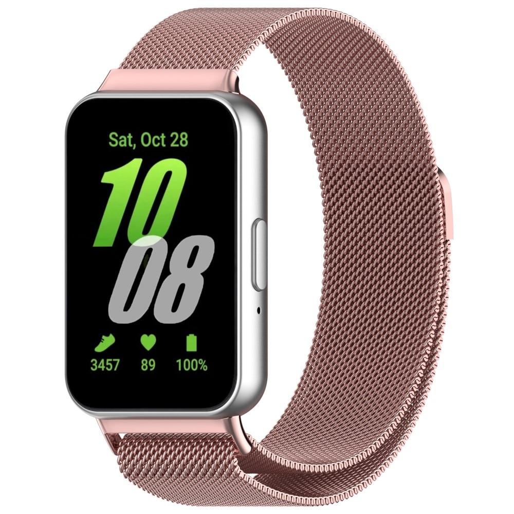 Samsung Galaxy Fit 3 Milanese bandje Roze goud