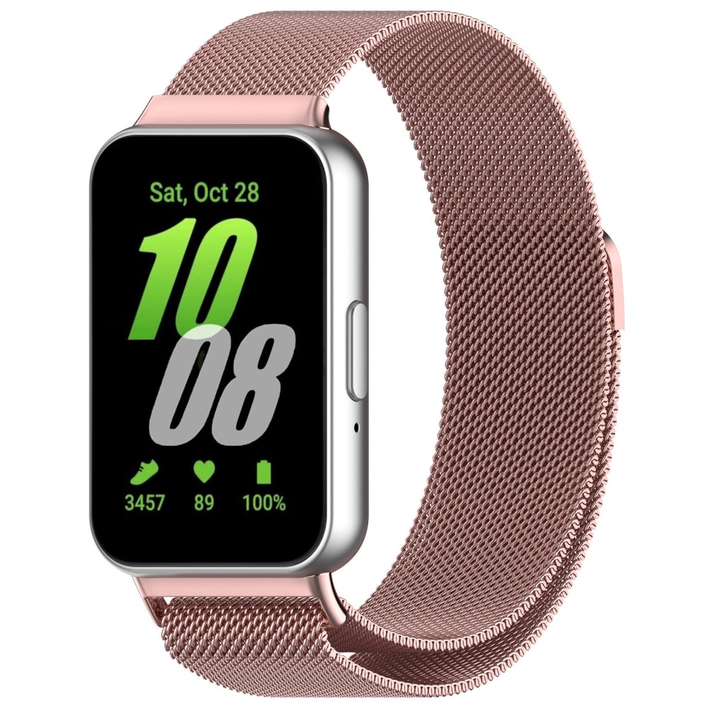 Samsung Galaxy Fit 3 Milanese bandje roze goud