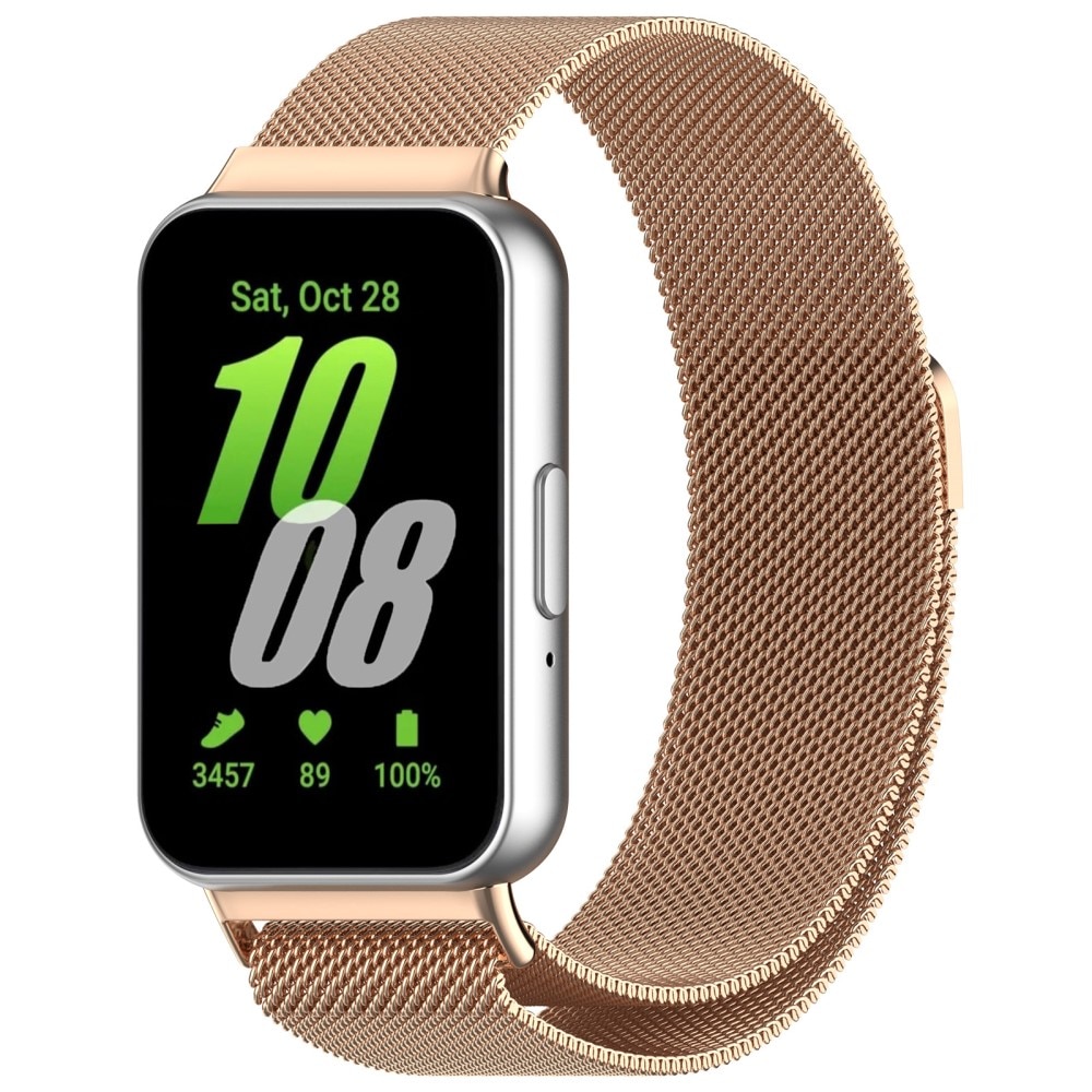 Samsung Galaxy Fit 3 Milanese bandje rosé goud