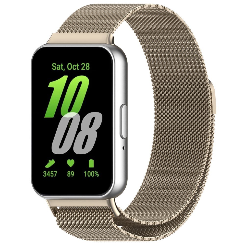 Samsung Galaxy Fit 3 Milanese bandje champagne goud