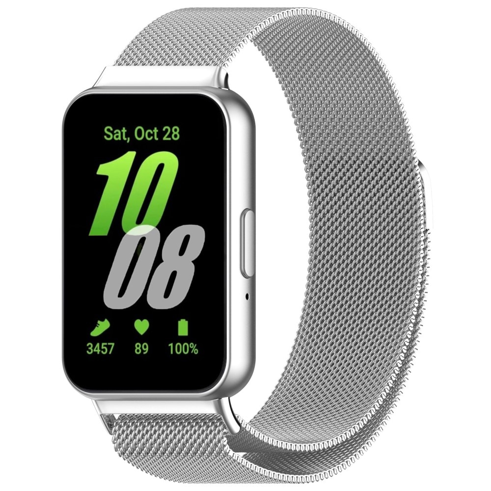 Samsung Galaxy Fit 3 Milanese bandje Zilver
