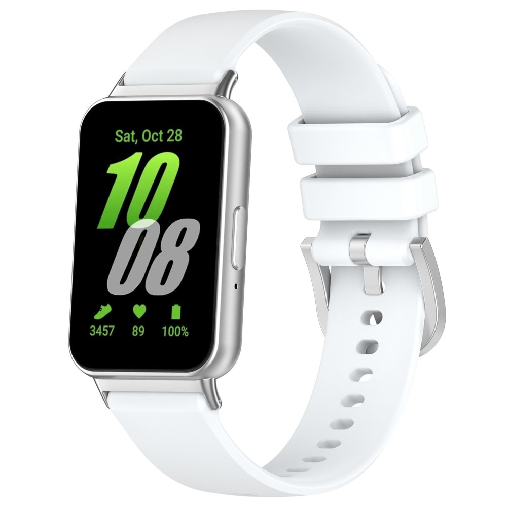 Samsung Galaxy Fit 3 Siliconen bandje, wit