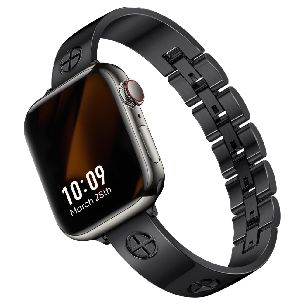 Bangle Cross Bracelet Apple Watch 41mm Series 7 zwart