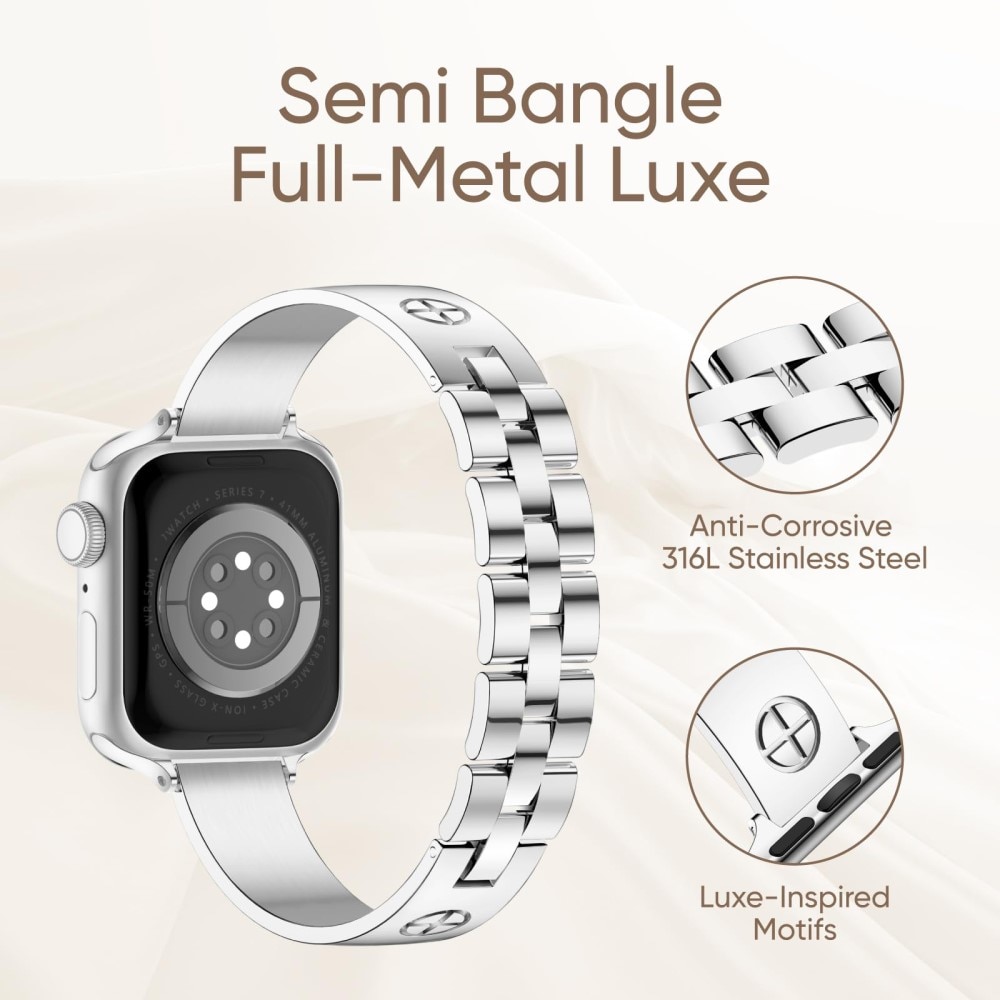 Bangle Cross Bracelet Apple Watch 41mm Series 9 zwart