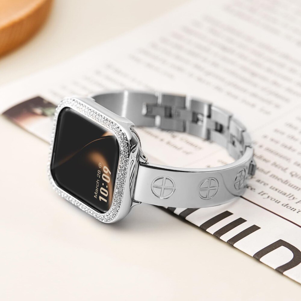 Bangle Cross Bracelet Apple Watch 41mm Series 9 zwart