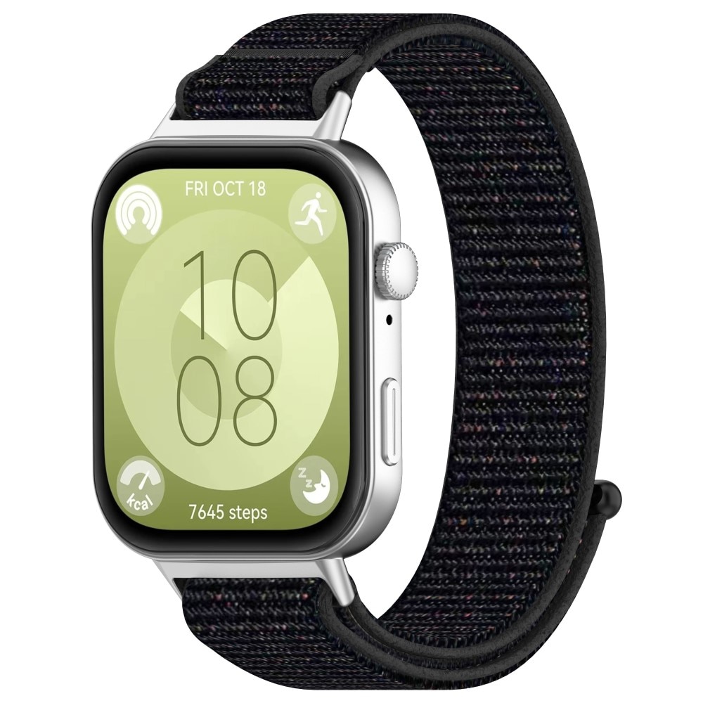 Huawei Watch Fit 4 Pro Nylon bandje Zwart