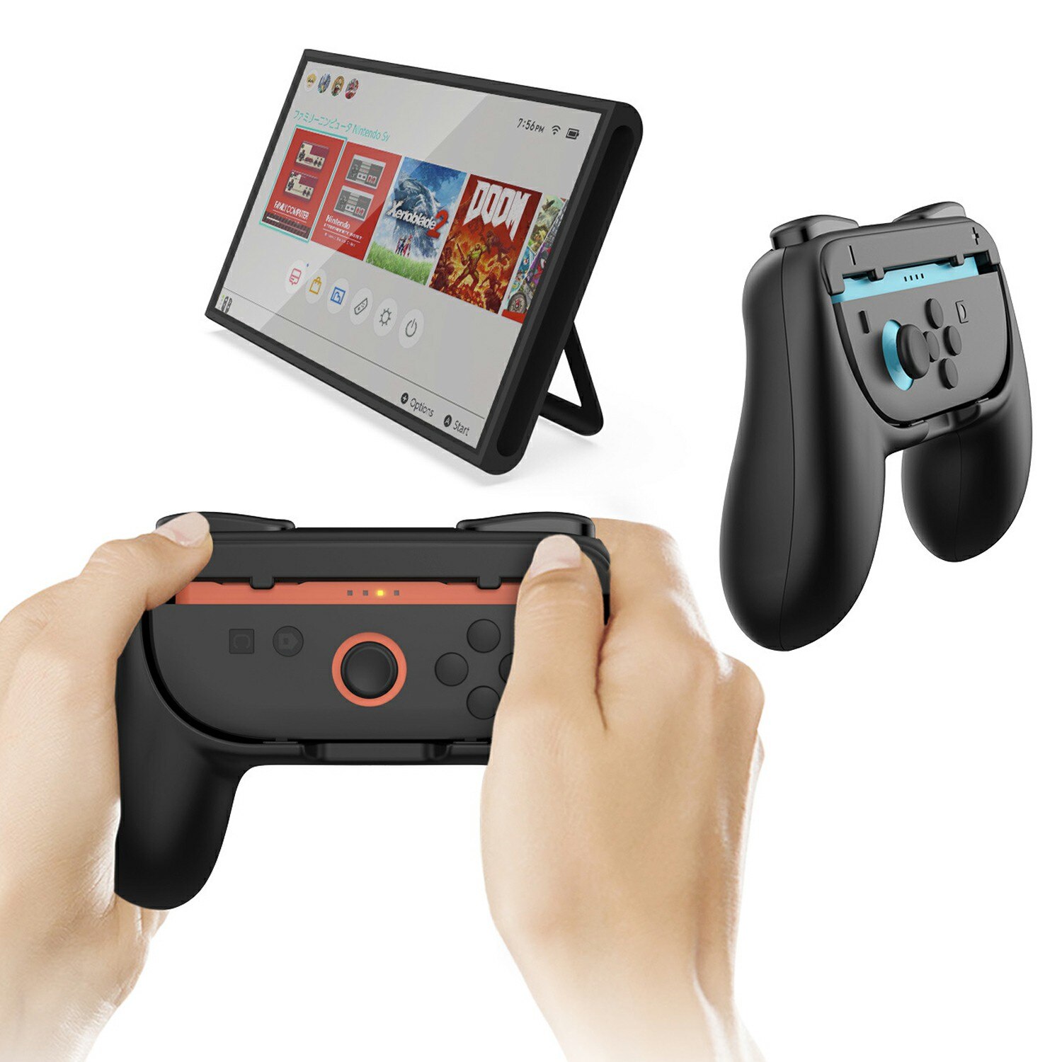 Joy-Con Grip Controller voor Nintendo Switch 2 zwart