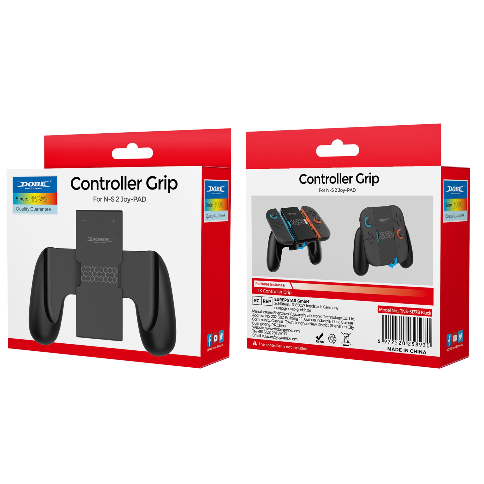 Handcontroller voor Nintendo Switch 2 Joy-Con Zwart