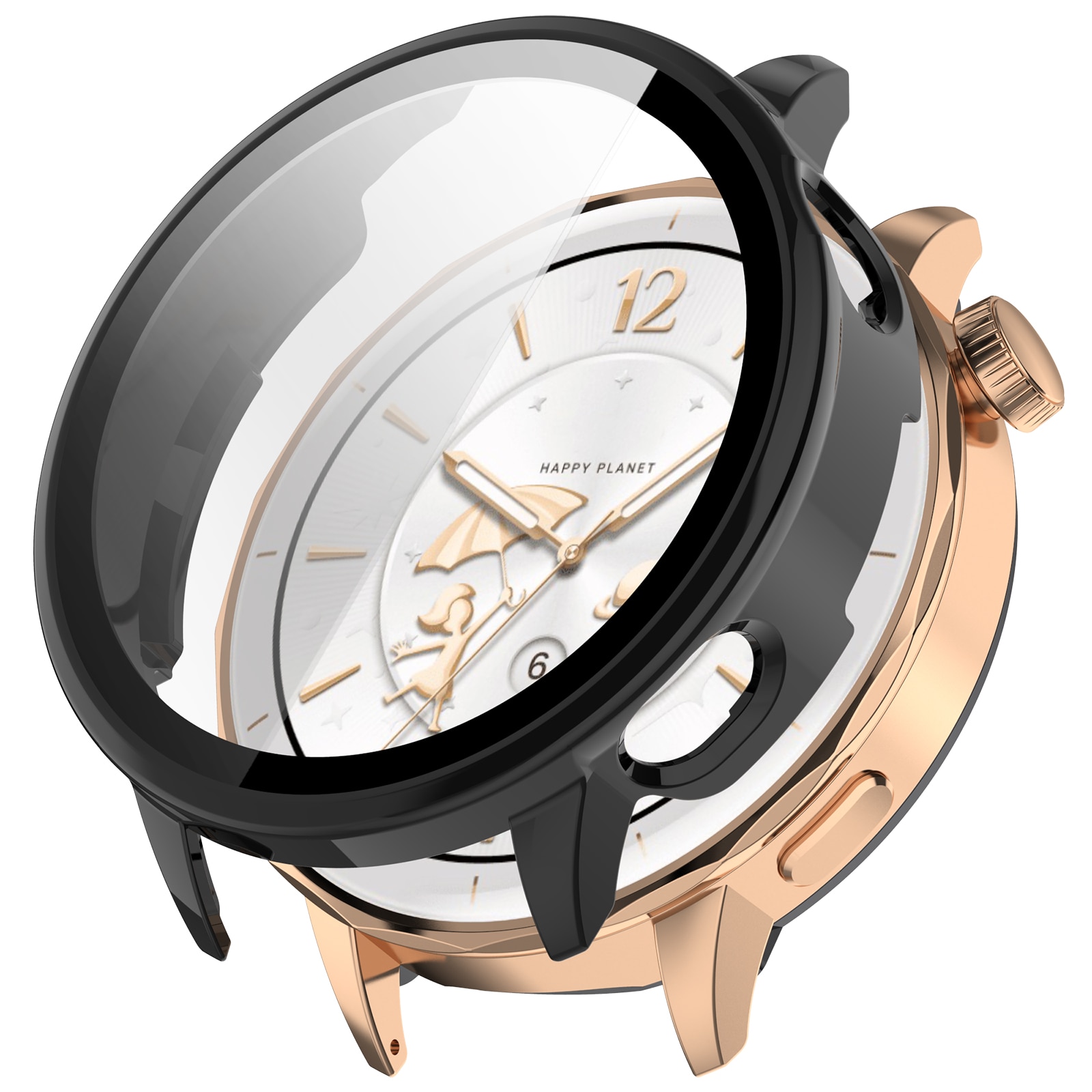Full Cover Case  OnePlus Watch 3 43mm Zwart