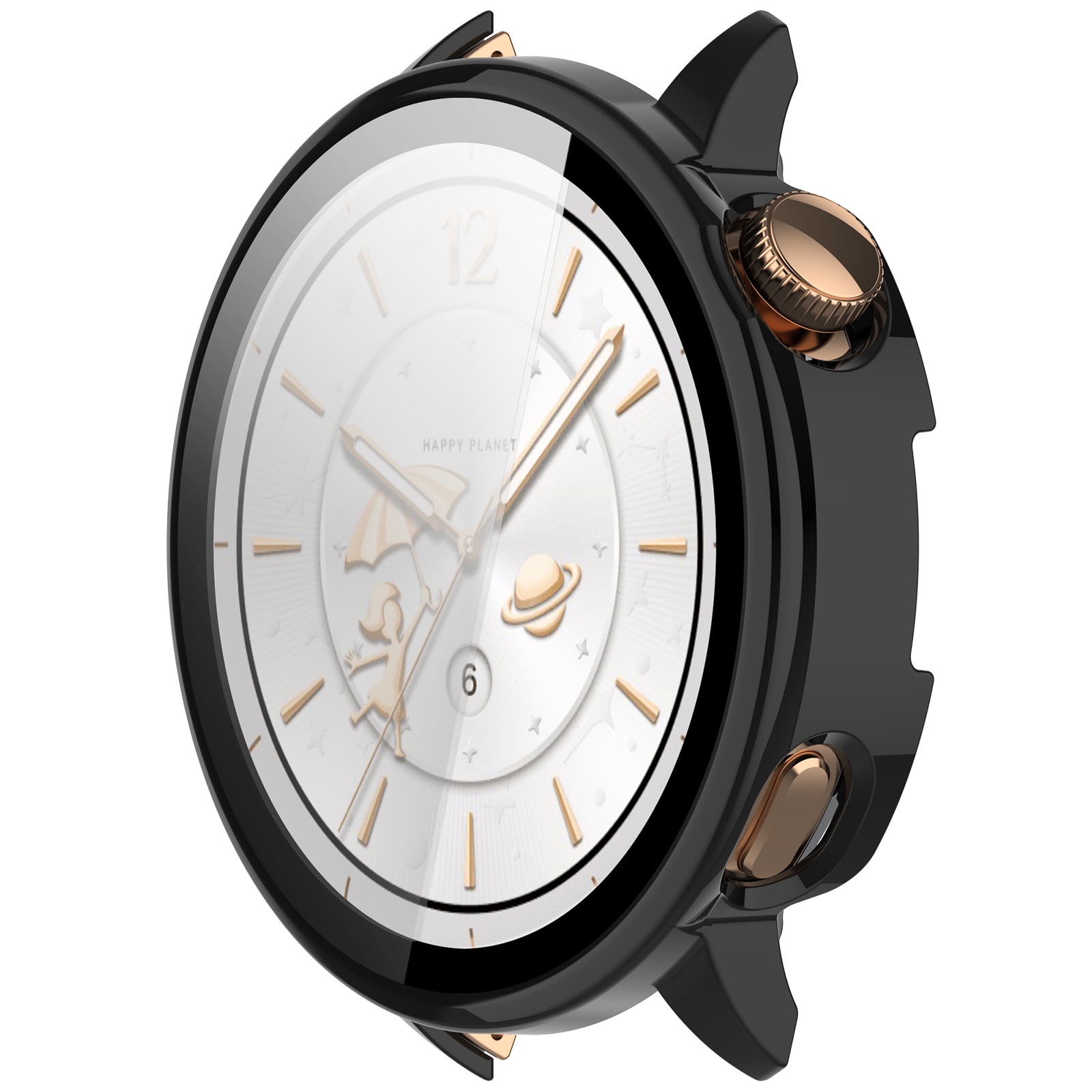 Full Cover Case  OnePlus Watch 3 43mm Zwart