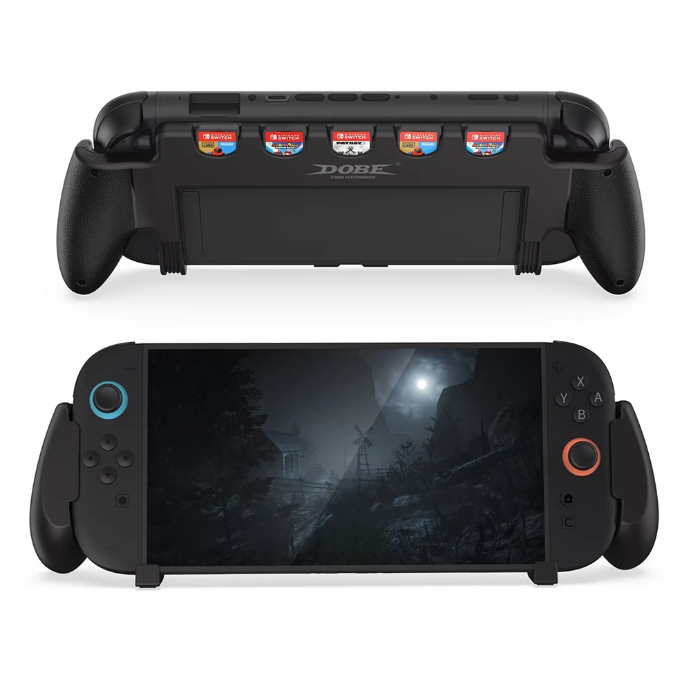 Grip met spelkaartopslag Nintendo Switch 2  Zwart