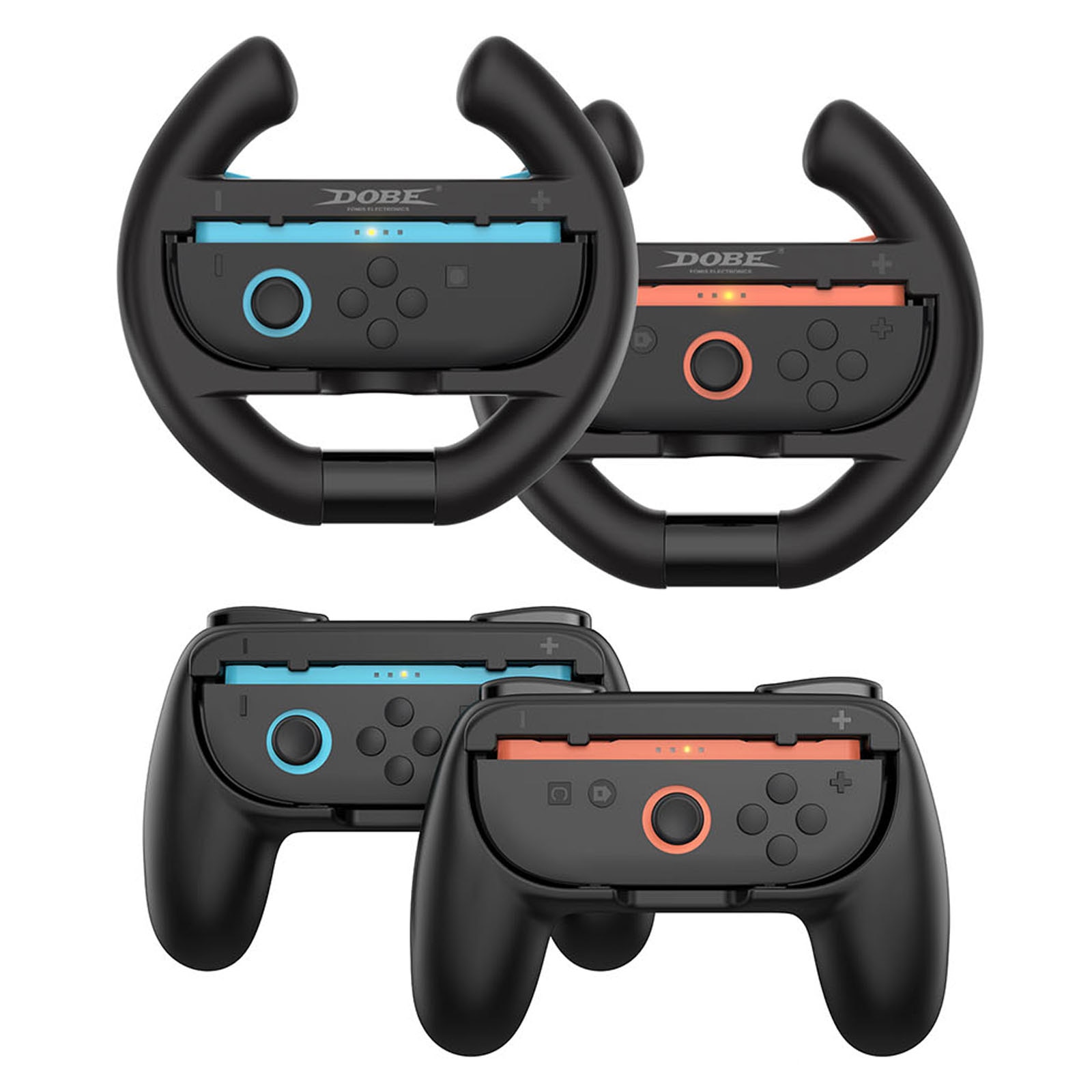 Stuurwielen en Handgrepen voor Joy-Con Nintendo Switch 2 Zwart