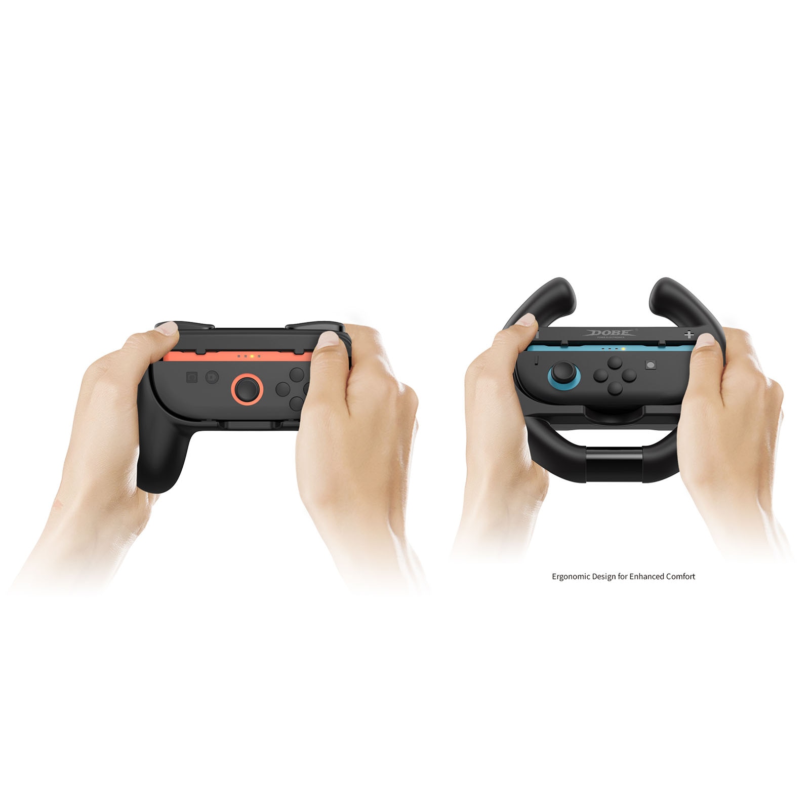 Stuurwielen en Handgrepen voor Joy-Con Nintendo Switch 2 Zwart