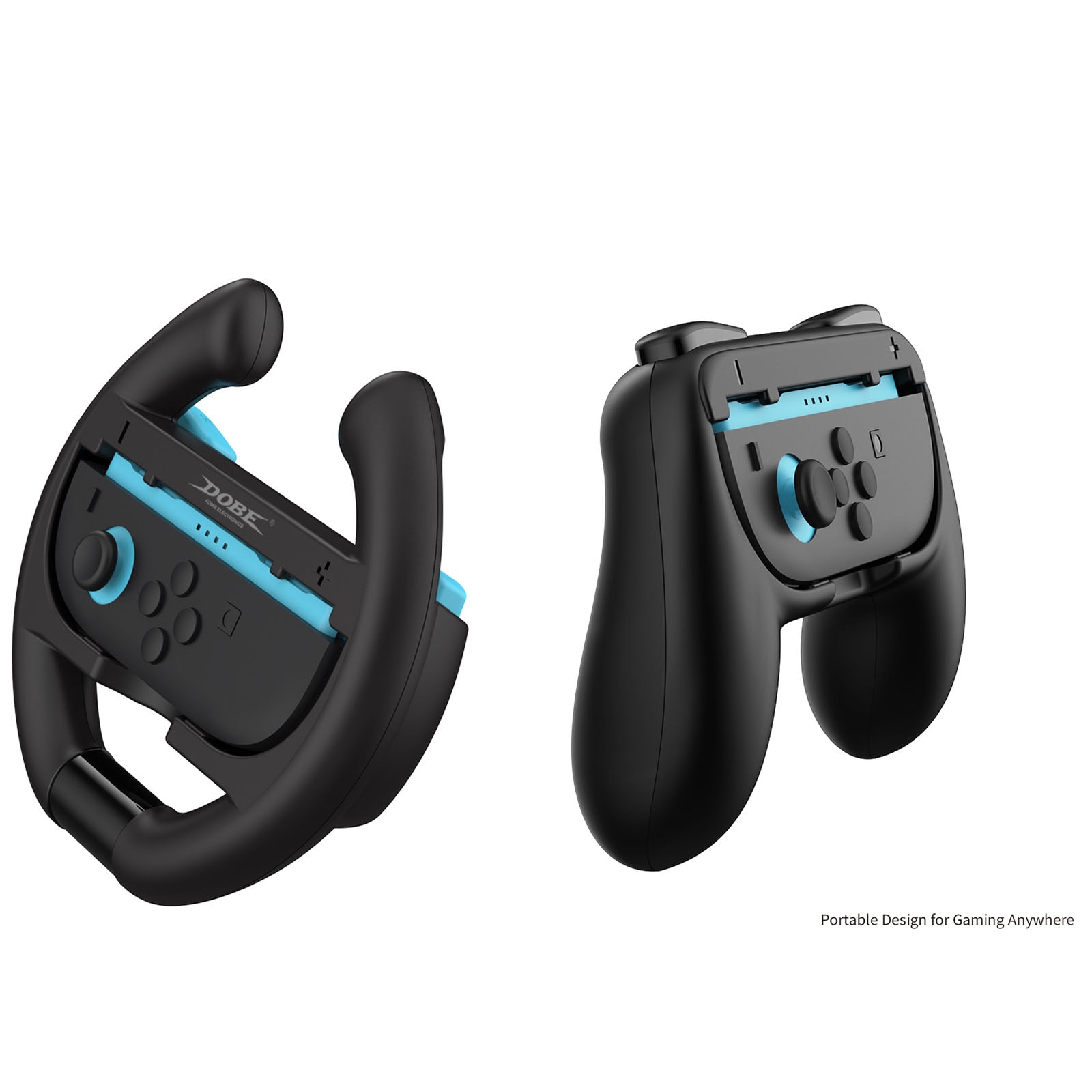 Stuurwielen en Handgrepen voor Joy-Con Nintendo Switch 2 Zwart